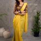 Earthy Beige Kalamkari Printed 3/4th Sleeve Blouse with Scalloped V Neckline