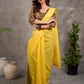 Earthy Beige Kalamkari Printed 3/4th Sleeve Blouse with Scalloped V Neckline