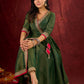 Jade Green Angarkha Anarkali with Eye-Catching Tassel Details