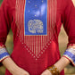 Heritage Maroon Cotton Kurta with Traditional Temple Hand Block Print
