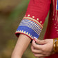 Heritage Maroon Cotton Kurta with Traditional Temple Hand Block Print