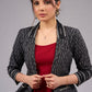 Dusk Black Ikat Blazer Jacket with Pockets