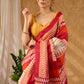 Luxurious Pure Silk Saree Block Printed Saree With Temple Border