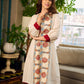 Artisan-crafted off-white Madhubani dress with beautiful hand-painted motifs and trim.