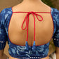Beautiful cotton indigo blouse with a striking combination.