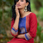 Heritage Maroon Cotton Kurta with Traditional Temple Hand Block Print