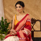 Luxurious Pure Silk Saree Block Printed Saree With Temple Border