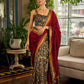 Timeless Dark Green Kalamkari Printed Chanderi Saree with Maroon Khun Pallu