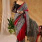 Timeless Maroon Pure Silk Intricate Hand Block Printed Saree