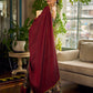 Timeless Dark Green Kalamkari Printed Chanderi Saree with Maroon Khun Pallu