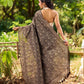 Classic Off White Cotton Hakoba Sleeveless Open Back Blouse