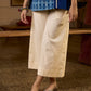 Indigo Paisley Printed Top Finished With Navy Blue Accents And A Refined Pearl Button Detail