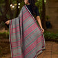 Poised Grey Cotton Saree with Classic Hand Block Printed Borders