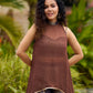 Brocade Blouse & Pleated Brocade Pants with Additional Brown Sheer Tunic