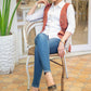 Classy White Cotton Shirt with Maroon Ajrakh Waist Coat