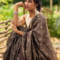 Contemporary Brown Cotton Saree with All-Over Floral Print