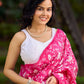 Chic White Cotton Silk Sleeveless Blouse