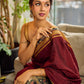 Timeless Dark Green Kalamkari Printed Chanderi Saree with Maroon Khun Pallu