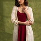 Beautiful Off  White  Hakoba Shrug With Lace Detailing For Effortless Style   Dress Optional