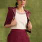 Exclusive Hand Painted Cotton Short Jacket - Top Optional
