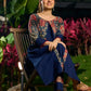 Handcrafted Navy Blue Cotton Kantha Embroidered Kurta