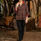 Chic Ajrakh Black Shirt Highlighted with a Rich Maroon Collar