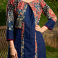 Handcrafted Navy Blue Cotton Kantha Embroidered Kurta