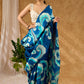 Vibrant Blue Pure Silk Hand Batik Saree