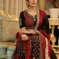 Handcrafted maroon & black Ajrakh print lehenga paired with an embroidered blouse for rich artisanal look - Dupatta Optional