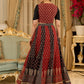 Handcrafted maroon & black Ajrakh print lehenga paired with an embroidered blouse for rich artisanal look - Dupatta Optional
