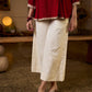Maroon Cotton Pleated Top Featuring Ajrakh Striped Collar And Hem Accented With Pichwai Hand Painting