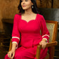 Fuchsia Flair Pleated Dress with Delicate Crochet Lace