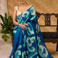 Vibrant Blue Pure Silk Hand Batik Saree