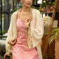 Off-white Georgette shrug with Bell sleeve
