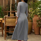 Beautiful grey georgette anarkali kurta embellished with silver sequence & matching pants - Dupatta Optional