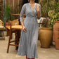 Beautiful grey georgette anarkali kurta embellished with silver sequence & matching pants - Dupatta Optional