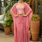 Foxy pink georgette Kaftan style shrug