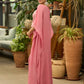 Exclusive Foxy pink draped skirt with banarasi top & Shrug