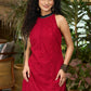 Beautiful maroon chikankari halter neck Sharara Set - Dupatta Optional