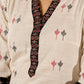 Whispering White Cotton Woven Jamdani Kurta with Bold Black Accents