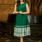 Fern Sleeveless Dress with Jamdani and Slub Weave