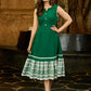 Fern Sleeveless Dress with Jamdani and Slub Weave