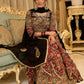Contemporary folkloric ensemble featuring a petal cut block printed lehenga with mirror work accents  - Embroidered Dupatta Optional