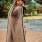 Contemporary Beige Chanderi Silk Saree with Black-Gold Woven Border & Embroidered Pallu