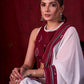 Graceful White Mul Cotton Saree with Ikat-Jamdani Border & Sparkling Mirror Lace Detailing