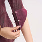 Maroon Cotton Contemporary Top with Embroidered Flamingo and Button Down Yoke