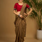Exclusive hand embroidered maroon ajrakh cut work blouse  - Optional Plain Saree