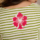 Ivory & Olive Hand Block Printed Rayon Panel Dress with Floral Placement Motif