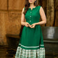 Fern Sleeveless Dress with Jamdani and Slub Weave