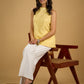 Stylish halter neck top crafted in soft yellow hakoba .